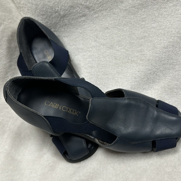 VINTAGE | CABIN CREEK | NAVY BLUE | LEATHER SANDAL, 8M - Picture 3 of 7
